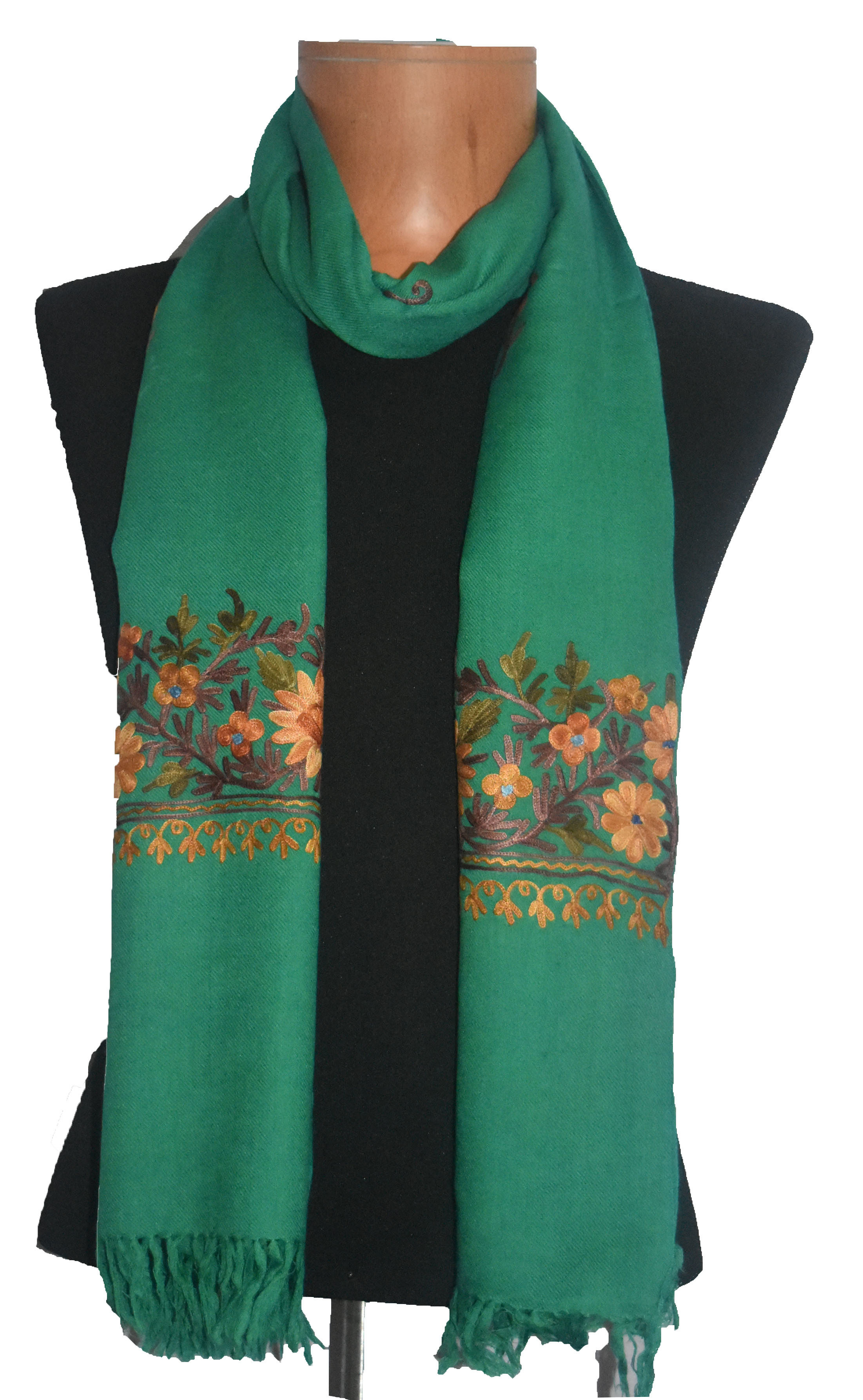 Any Woolen Mono Color Fancy Shawl