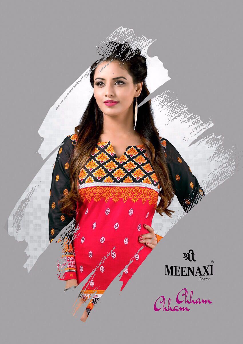 Cotton Printed Dress Materials Meenaxi Cham Cham