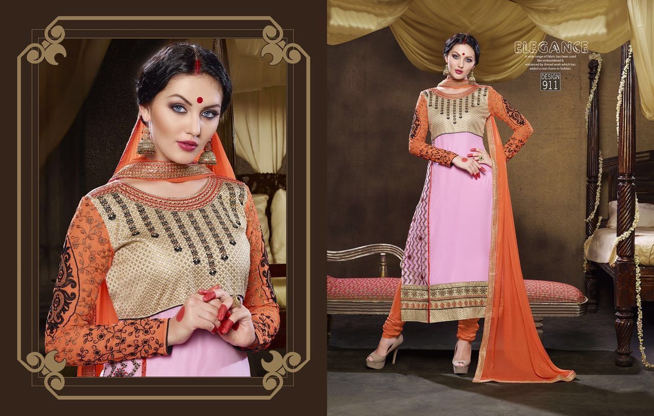 Embroidary Work Suits With Chiffon Dupatta Diora By Jsp Fabrics