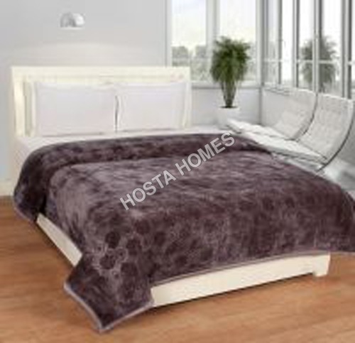 Silky Soft Heavy Duty Mink Blanket - 100% Ultra Fine Polyester, King Size 220 CM X 220 CM, Brown Color | Reinforced Trim Stitching, Perfect for Winter, Machine Washable, Great Gift Idea