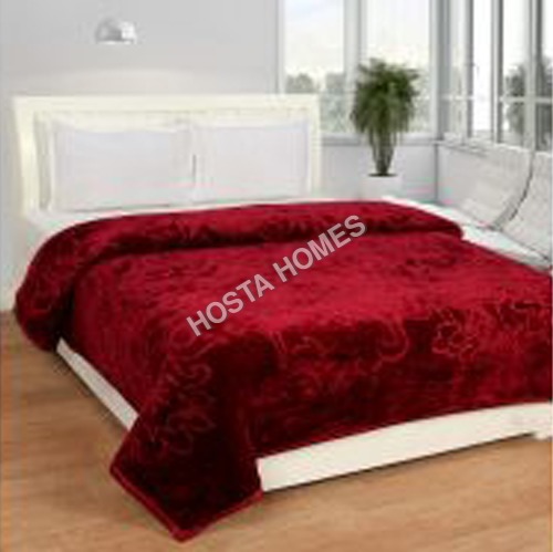 Silky Soft Heavy Duty Indian Mink Blanket - 100% Ultra Fine Polyester, 152 CM x 220 CM Double Size in Vibrant Red | Perfect for Winter, Travel, and Gifting