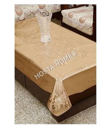 Golden Copper Color Dining Table Cover Waterproof Floral 6 Seater 60x90 Inches( Exclusive Design)