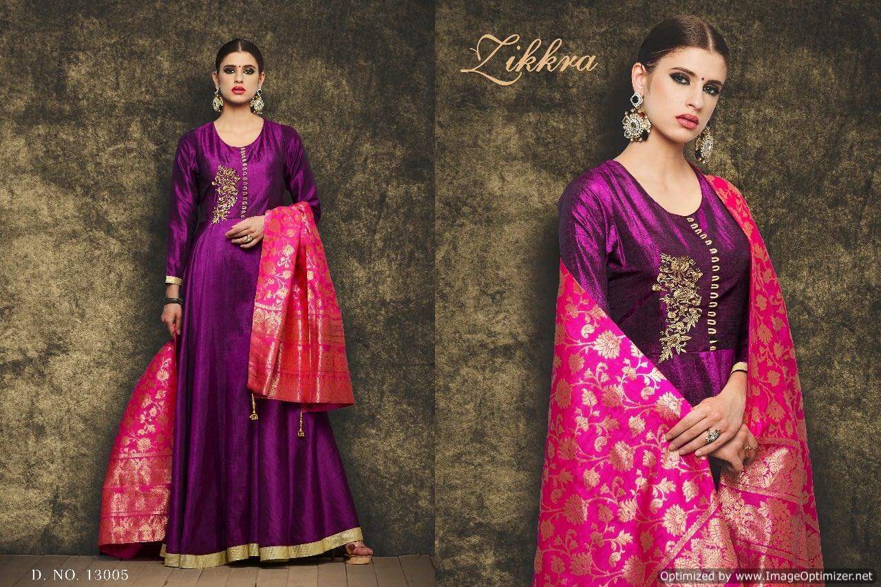 Silk Designer Dupatta Anarkali Suit