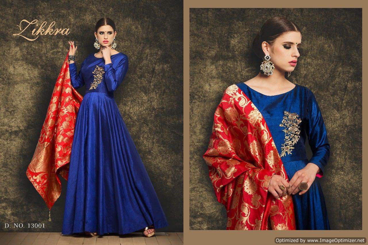 Silk Designer Dupatta Anarkali Suit