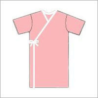 Patient Gown - Cotton Material, Various Sizes , Light Pink Color, Short Sleeve Design, Easy Maintenance and Reusable, Comfortable Fit for Medical Use