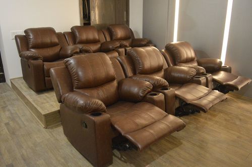 Manual Recliner With Cup Holder In Home Theater