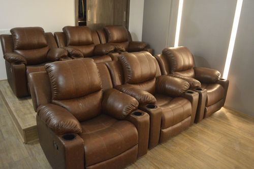 Manual Recliner With Cup Holder In Home Theater