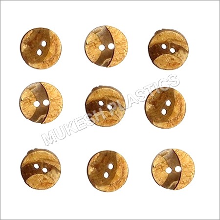 Coconut Shell Buttons - Plain Light Brown Round 2 Holes Flatback Style | Eco-Friendly, Sustainable Material
