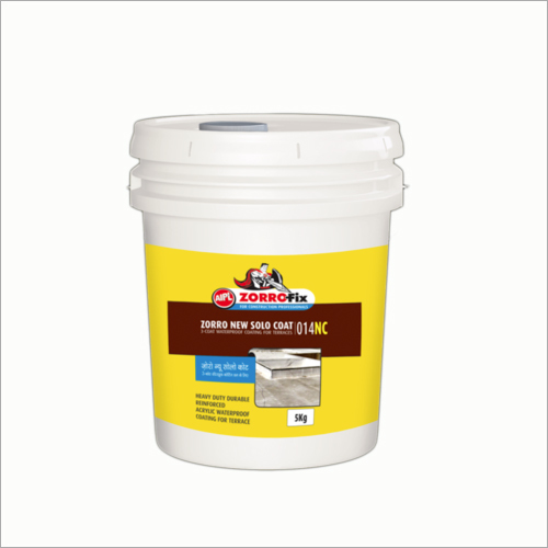 Waterproof Coating For Terrace - Heavy Duty Microfibre Reinforced Acrylic, White Color | High Crack Bridging, Better Film Thickness Up to 1.25mm, Easy Roller Application