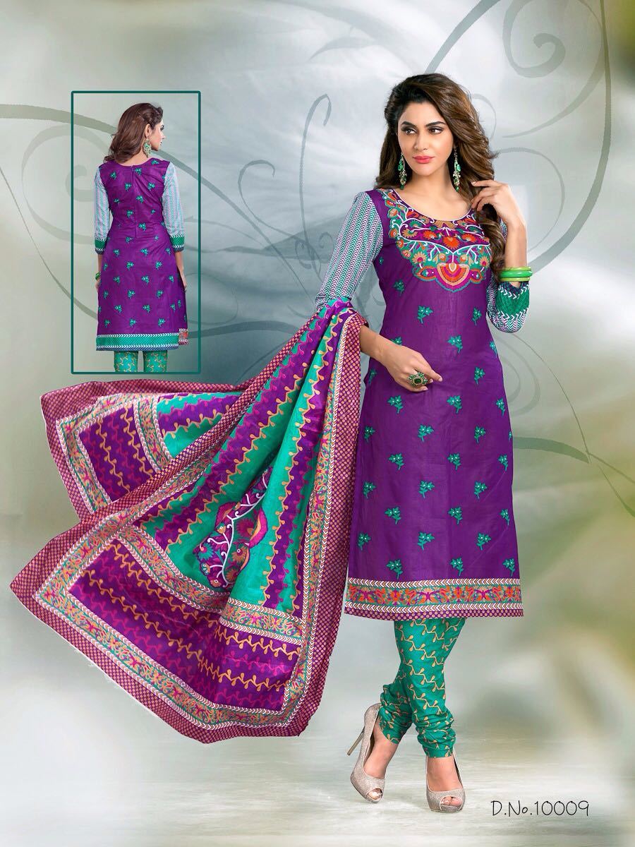 Cotton Printed Dressmaterials Meenaxi Dhoom Vol-10