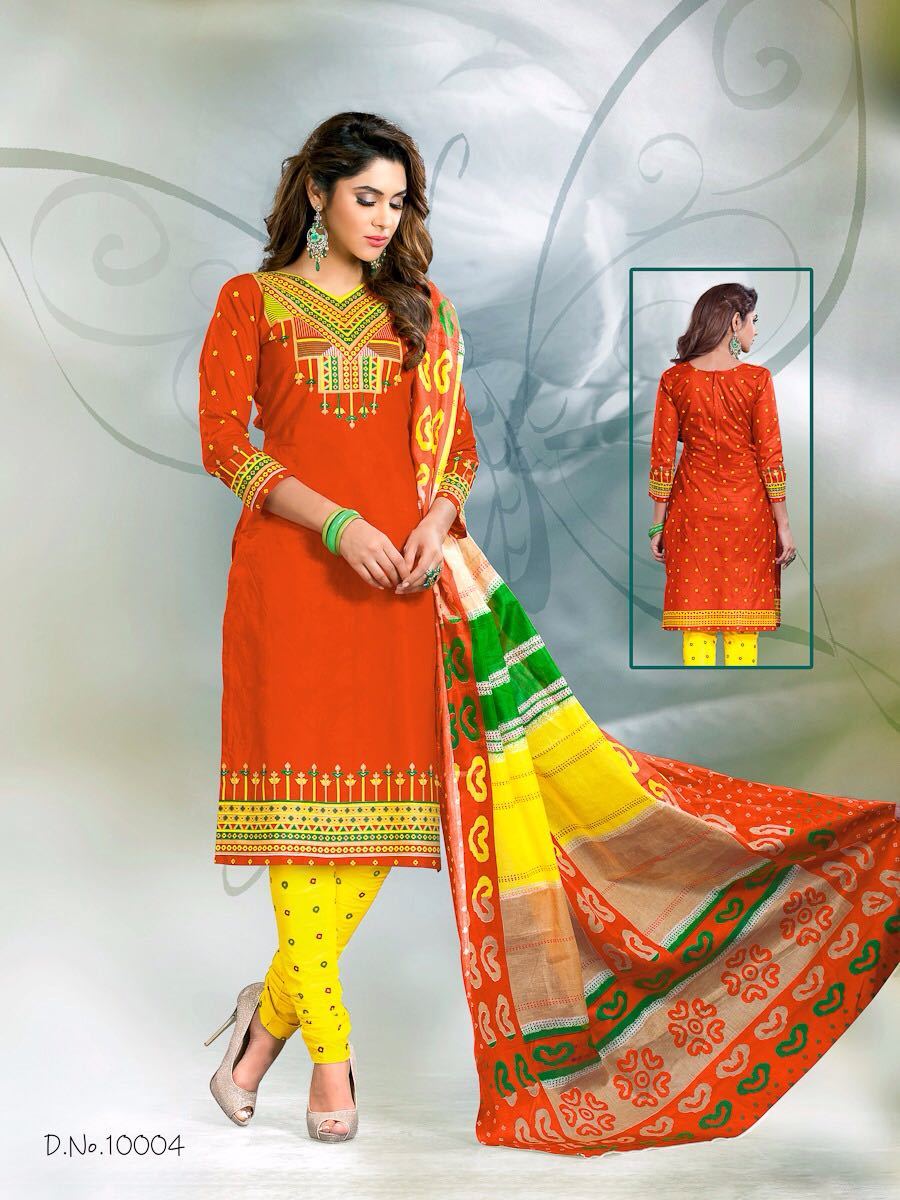 Cotton Printed Dressmaterials Meenaxi Dhoom Vol-10