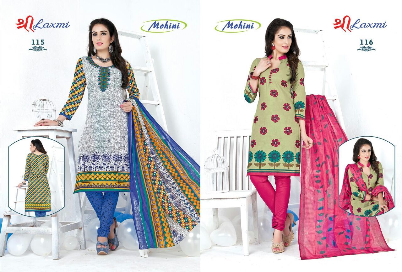Cotton Printed Unstitched Dress Materials Mohini Shree Laxmi Vol-1