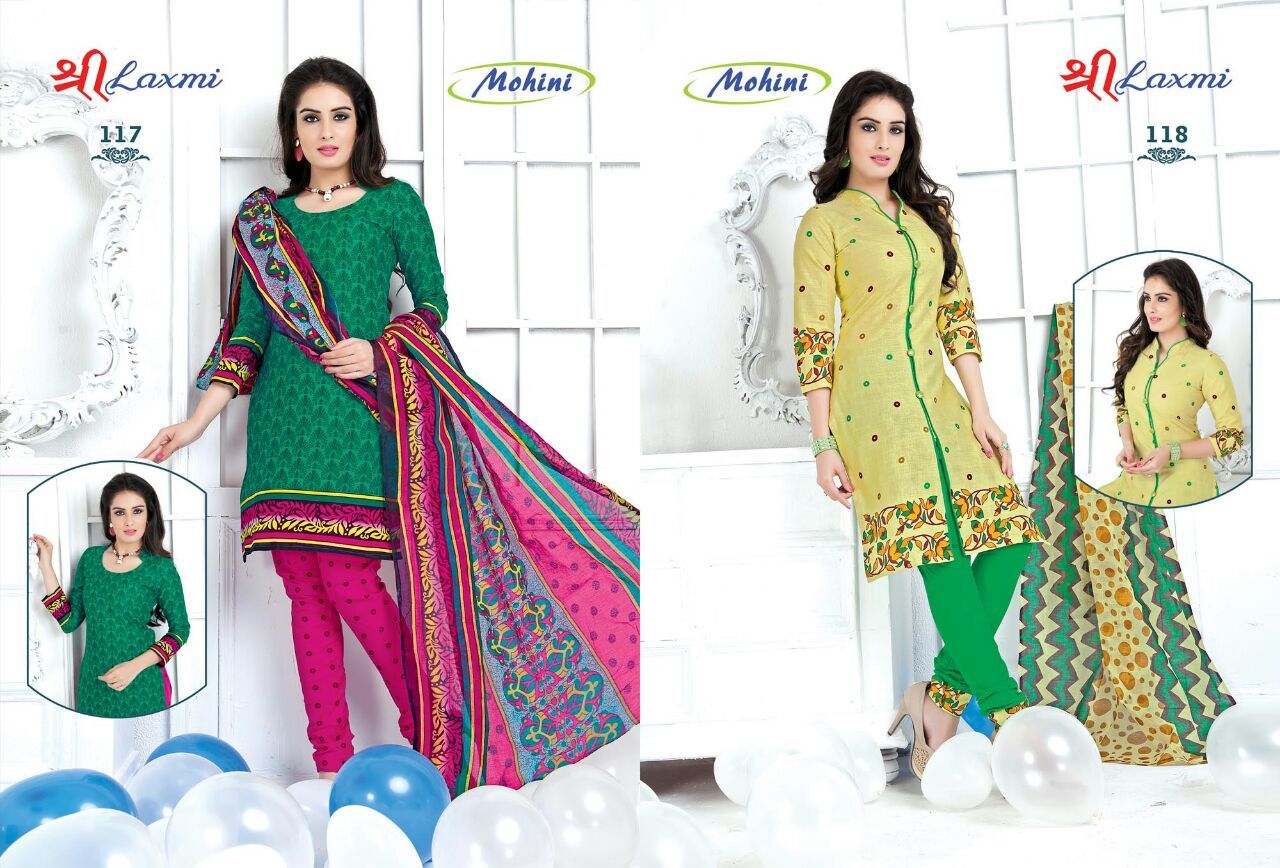Cotton Printed Unstitched Dress Materials Mohini Shree Laxmi Vol-1