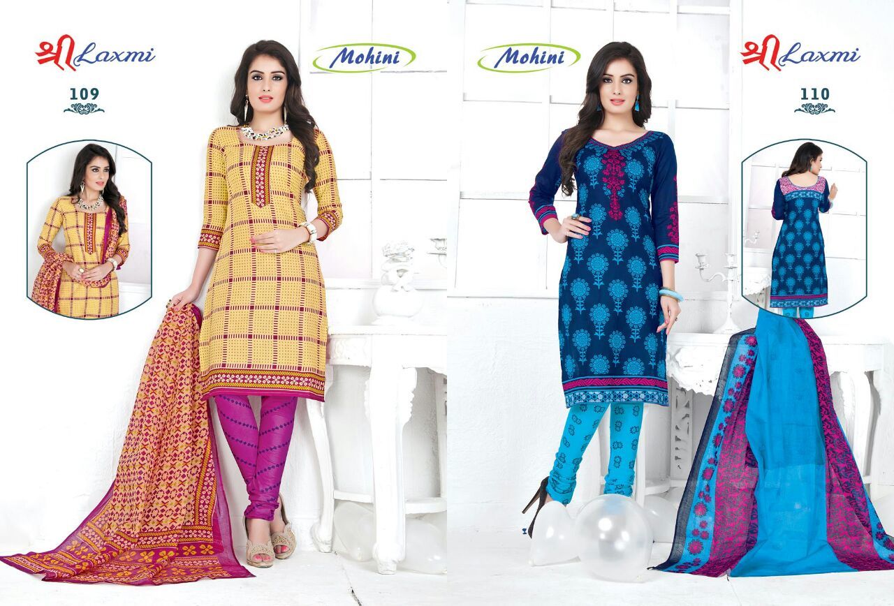 Cotton Printed Unstitched Dress Materials Mohini Shree Laxmi Vol-1