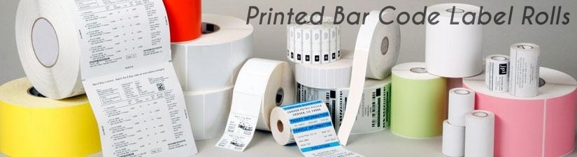 Pre Printed Barcode Labels - Multi Colour Paper Material, Customizable Shapes | Pressure Sensitive Hot Melt Adhesive, Glossy Finish, Quick Turnaround