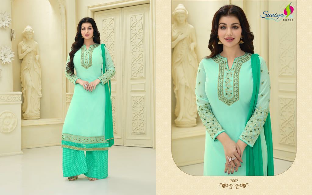 Faux Georgette Plazzo Salwar Suits