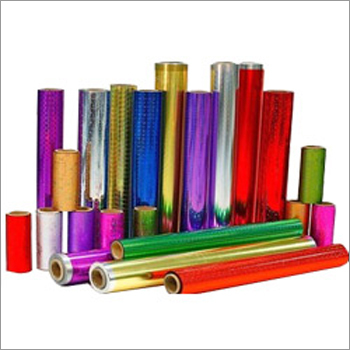 Lacquered Metallised Polyester Film - 12 Micron Thickness, Gloss and Matte Finish, Available in Gold with Holographic Effects for Decorative and Textile Applications