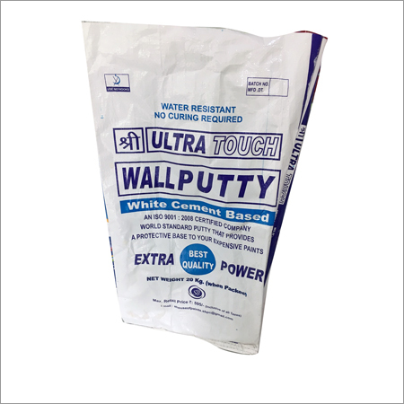 Wall Putty - White Cement-Based, 40 kg Size | Water Repelling, Non-Toxic, Excellent Adhesive Strength for Interior & Exterior Finish
