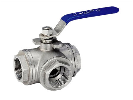 Polished Three Way Ball Valve