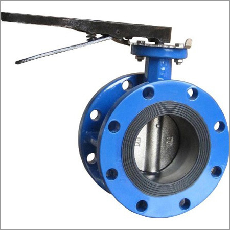 Butterfly Valve - Hydraulic Blue and Black Design | High and Low Temperature Pressure, 10 to 80 Celsius, Ideal for Gas, Oil, and Water