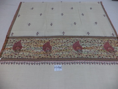 Pure Pashmina Needle Work Shawls - 100x200 cms, White | Hand Woven, Embroidered Sozni Work, Fringe Closure, Elegant Design for Women
