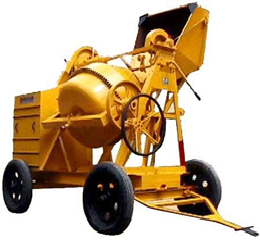 Concrete Mixer - Steel, 10/7 Cft Capacity, Yellow Color | Mechanical & Hydraulic Hopper, 3ph 5 Hp Motor, Durable, Efficient Mixing