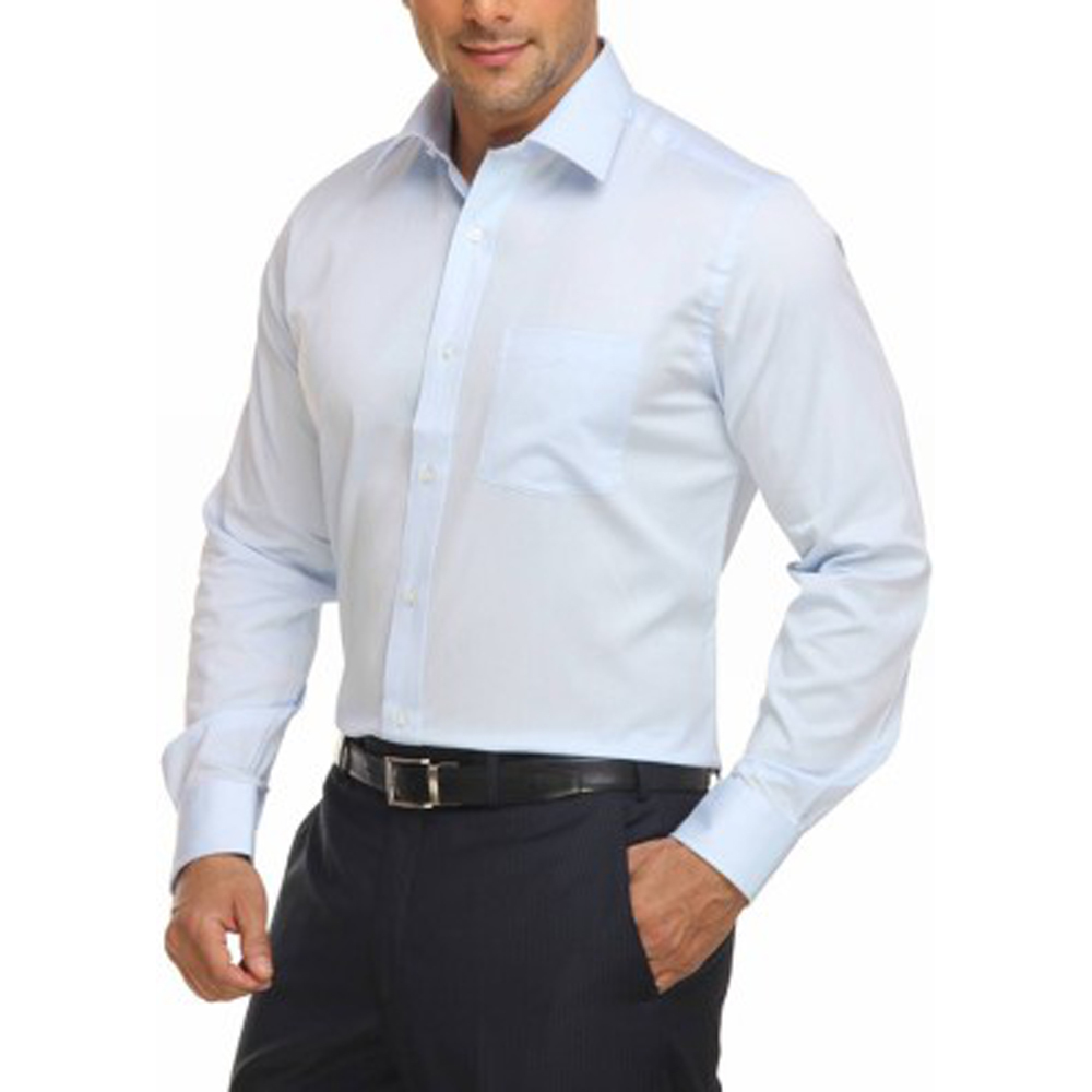 Men's Solid Formal White Shirt