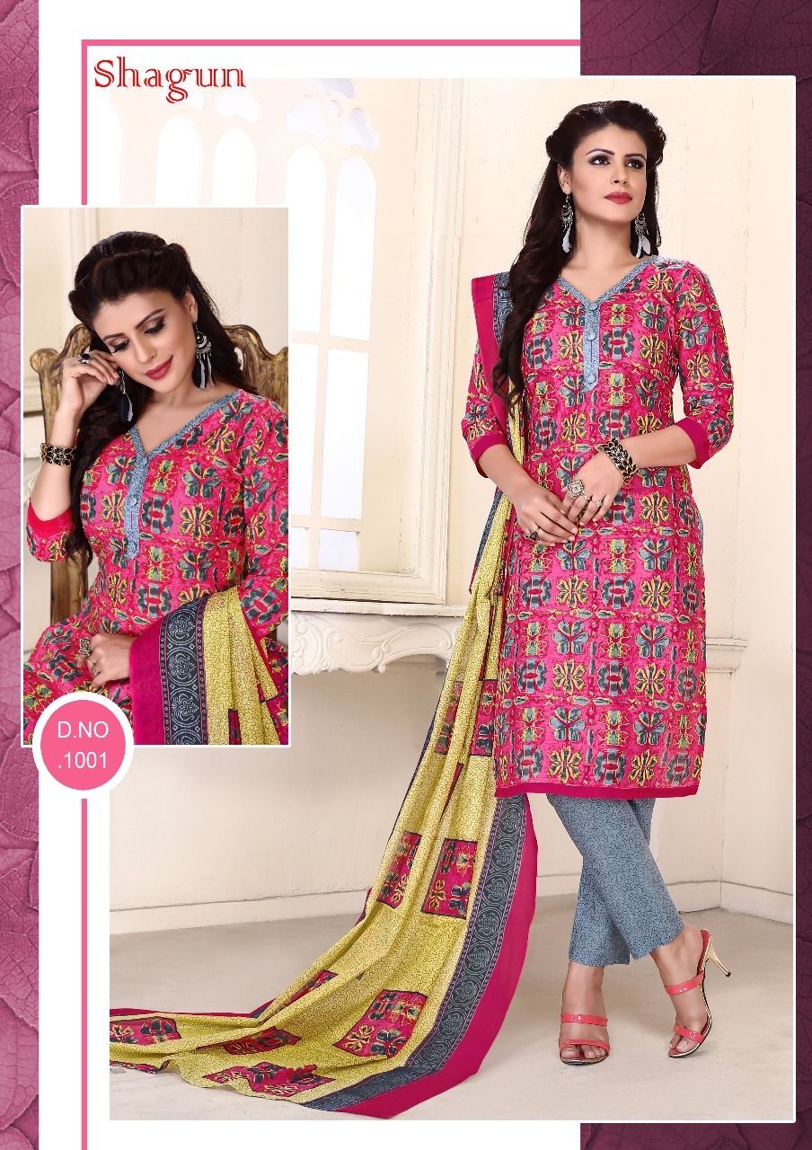 Cotton Printed Dress Materials Unstitched Madhav Fashion Shagun Vol-1