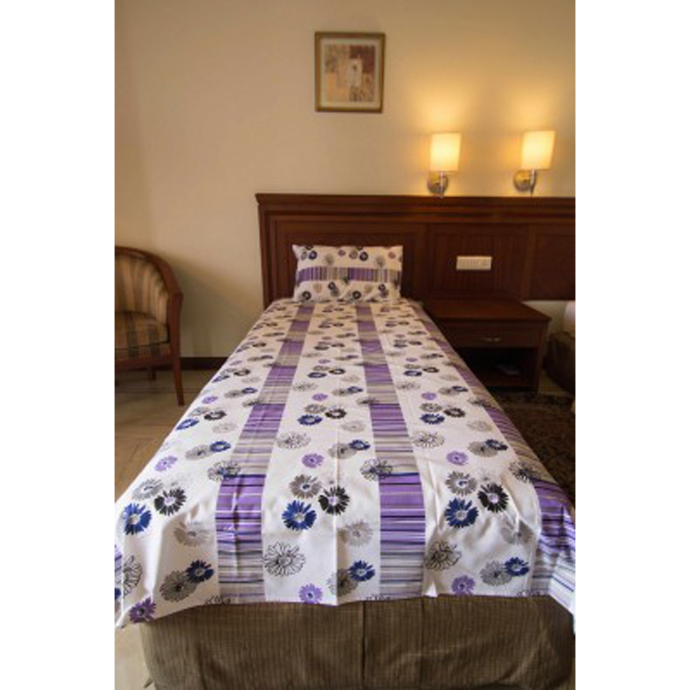 Zesture Cotton Abstract Single Bed Sheets