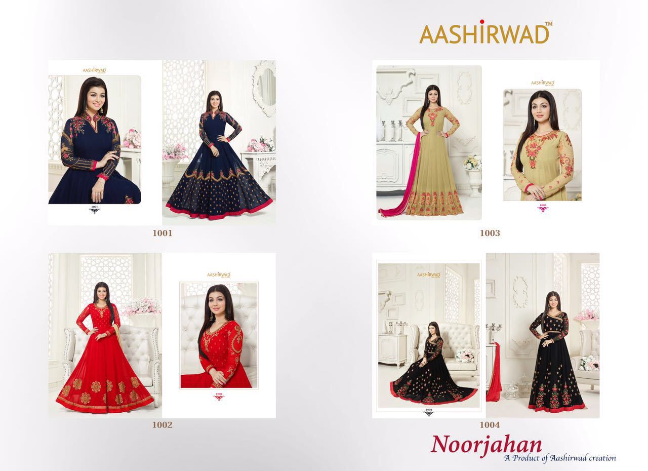 Fancy Georgette Anarkali - Georgette Multi, Embroidered, Bollywood Style, Thread Work