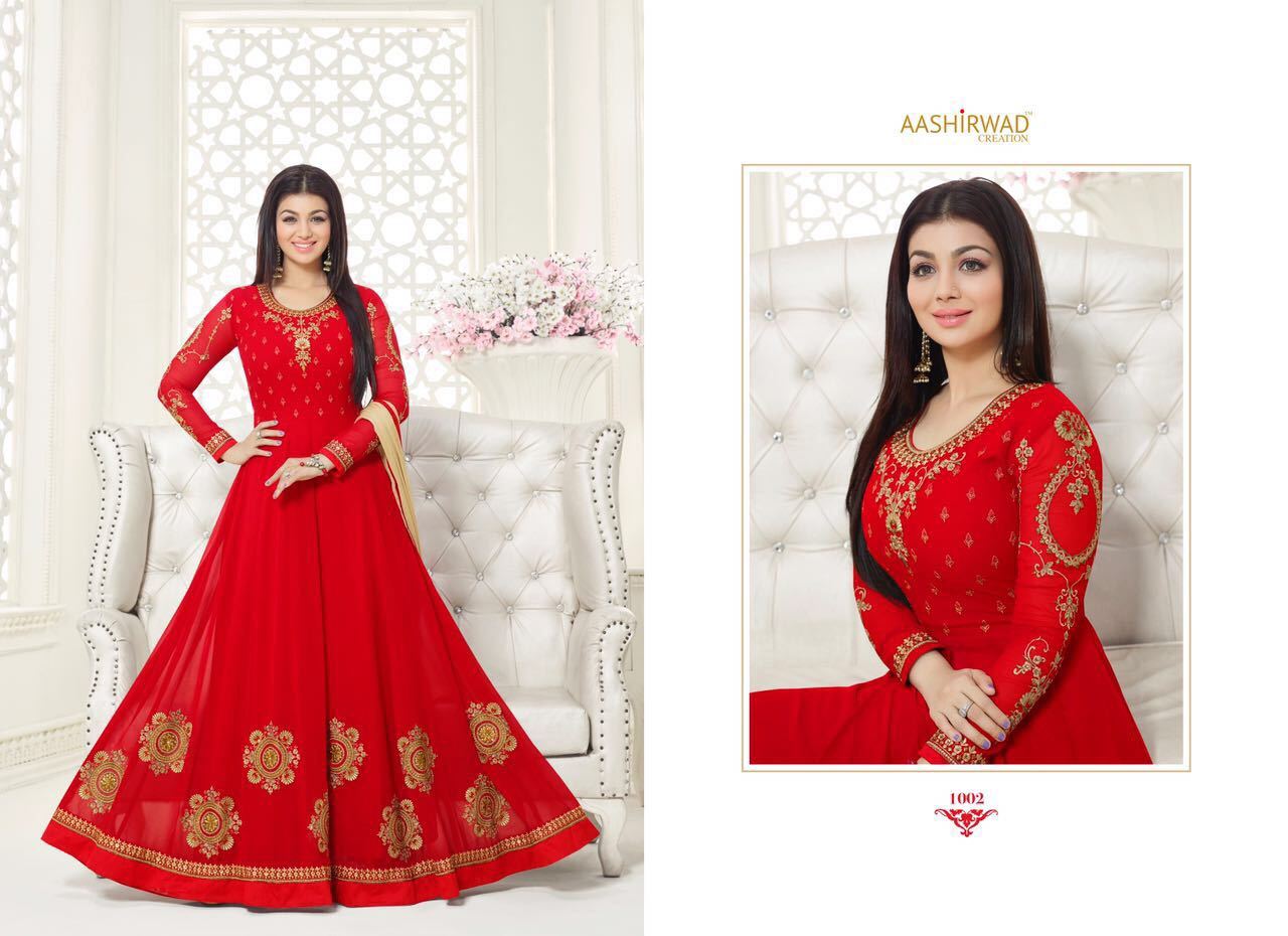 Fancy Georgette Anarkali - Georgette Multi, Embroidered, Bollywood Style, Thread Work