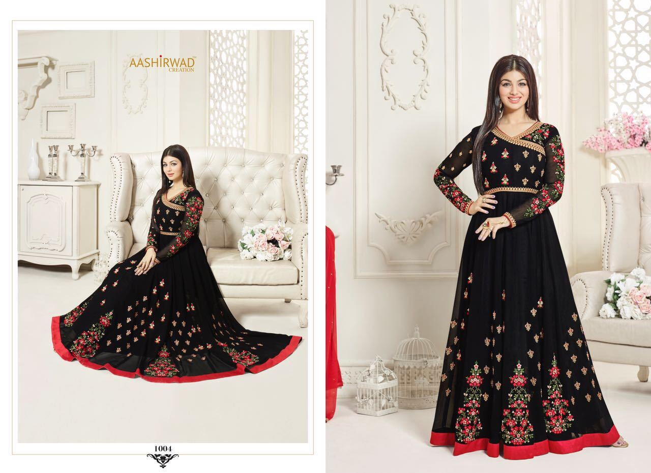 Fancy Georgette Anarkali - Georgette Multi, Embroidered, Bollywood Style, Thread Work