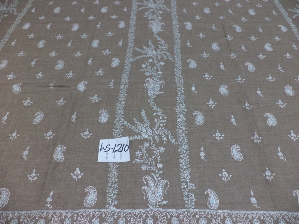 Grey Pure Pashmina All Over Jaal Shawl