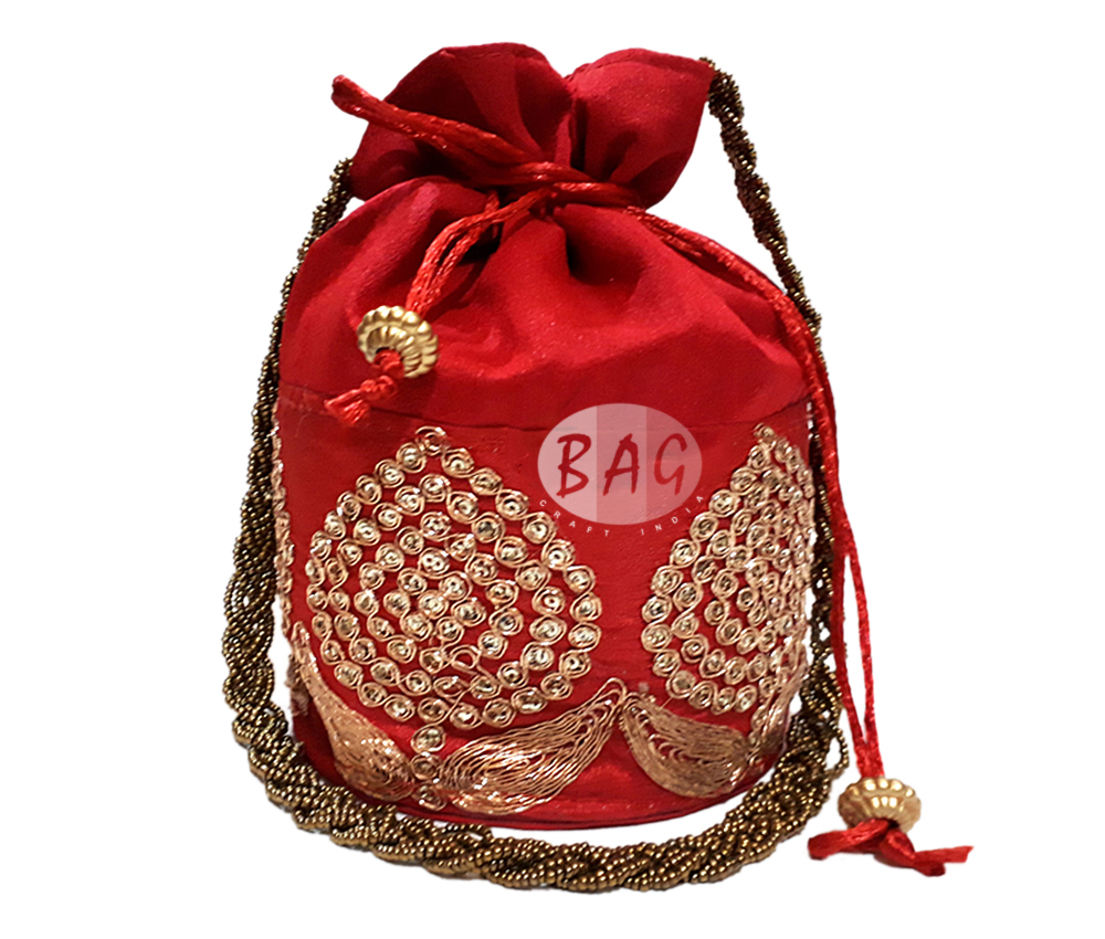 Mehendi Sangeet Return Gifts - Silk Material, 8x7x4 Inches , Assorted Colors Perfect For Festive Celebrations And Memorable Gifting