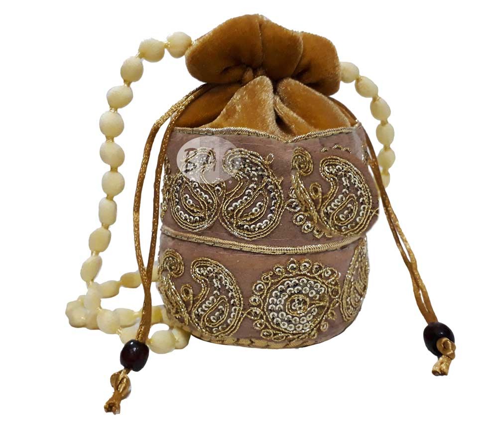 Potli Gift Bag - Velvet, 6x5x4 Inches | Assorted Colors, Customized Design, Logo, Size, And Weight Options