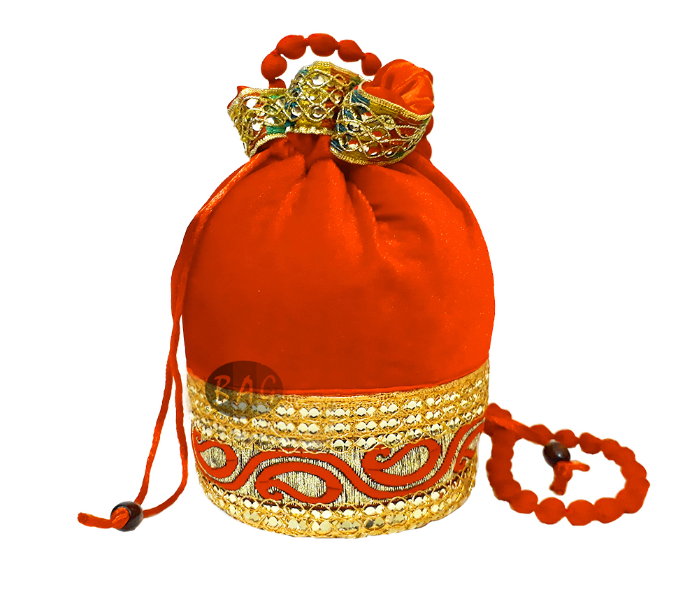 Potli Return Gift Bag - Velvet, 8x7x4 Inches | Assorted Color, Ideal For Wedding Gifts