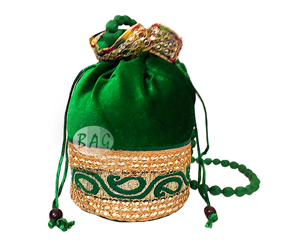 Potli Return Gift Bag - Velvet, 8x7x4 Inches | Assorted Color, Ideal For Wedding Gifts