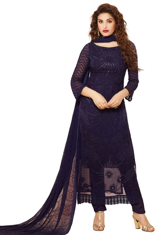 Printed Dress Materials Pure Nazamin Chiffon Dupatta Your Choice