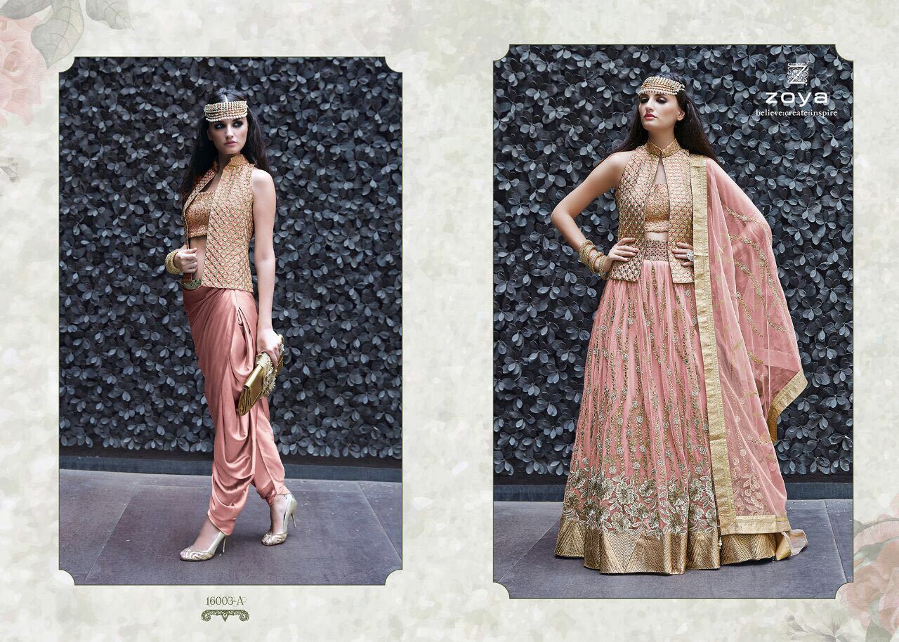 Banglori Silk Fabrics Lengha Work Suits Zoya 16003