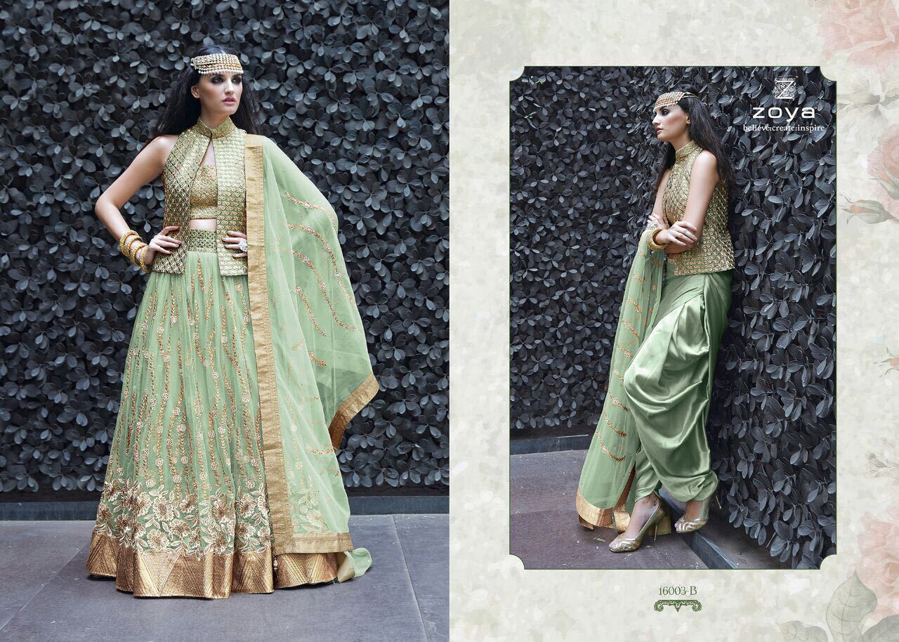 Banglori Silk Fabrics Lengha Work Suits Zoya 16003