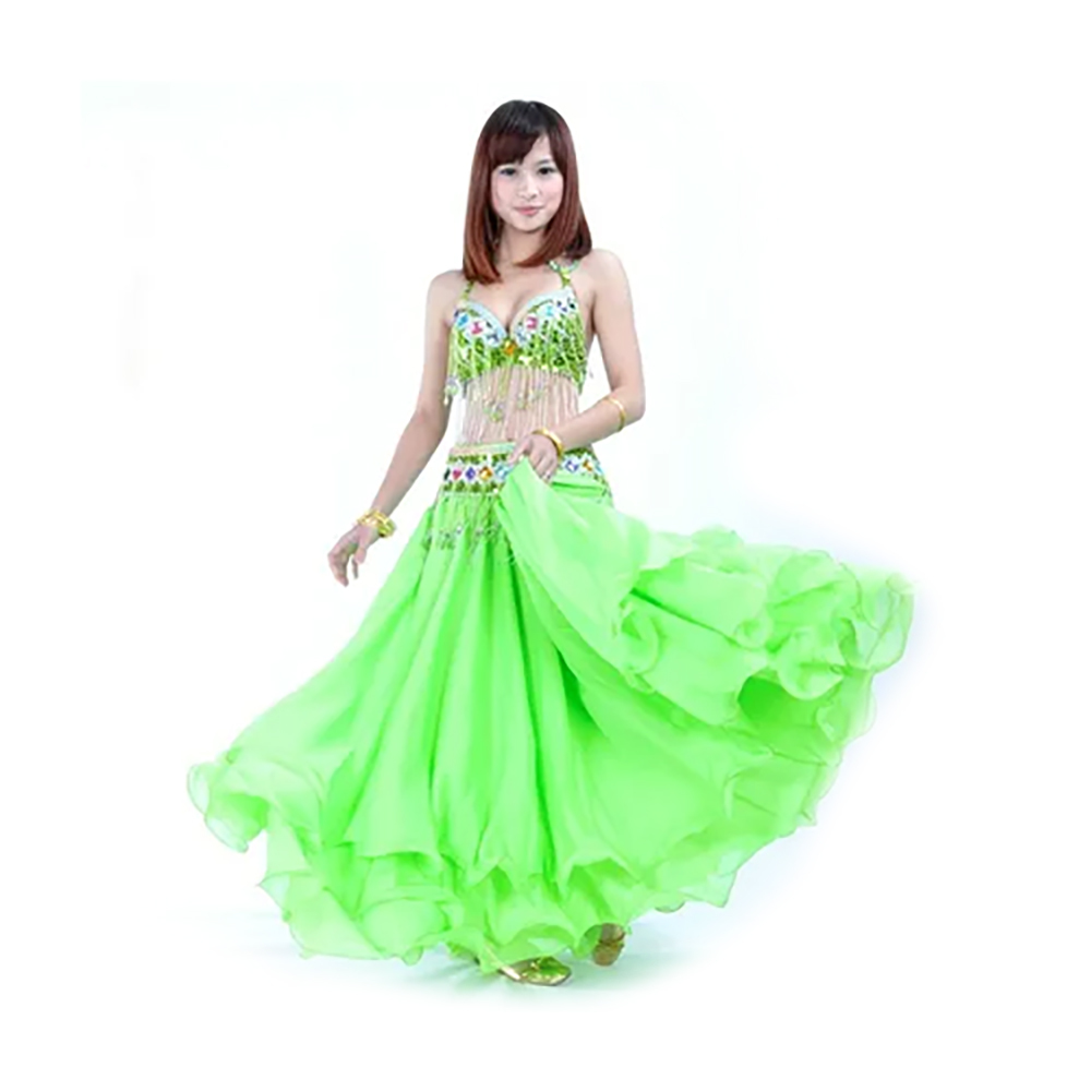 Polyester Belly Dance Light Green Costumes