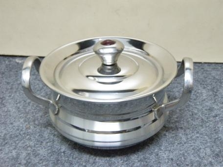 स्टेनलेस स्टील कुकवेयर पॉट सिल्वर टच