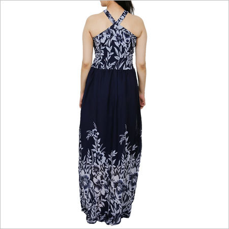 Ladies Printed Evening Gown