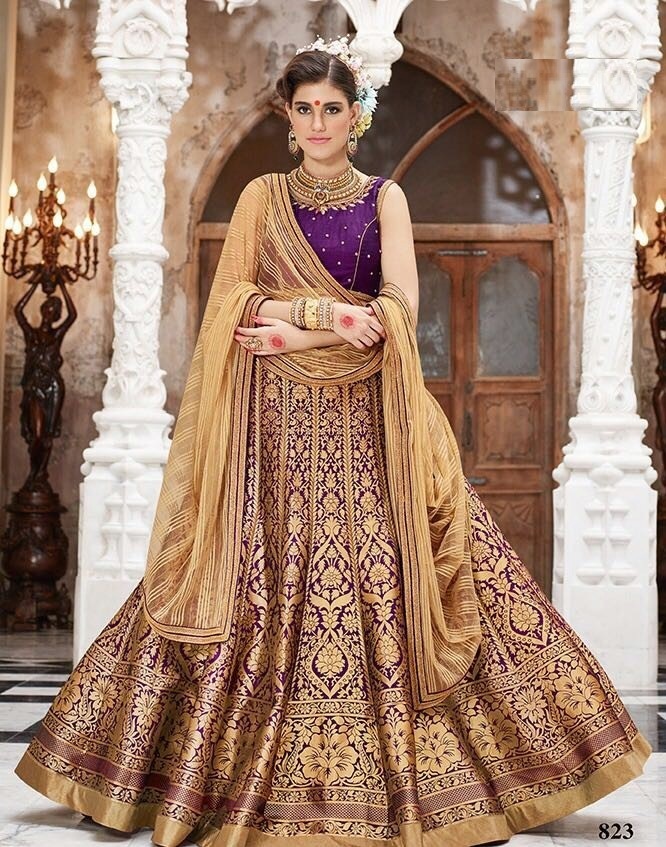 Banarasi Jacquard And Fancy Border Dupatta Lehenga