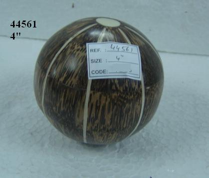 Off White And Silver Bone Ball