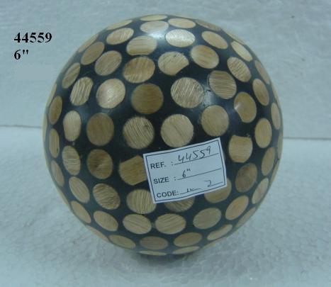 Off White And Silver Bone Ball