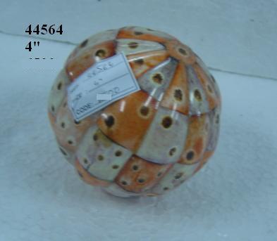 Off White And Silver Bone Ball