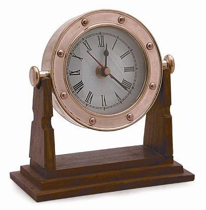 White And Golden Designer Table Clock