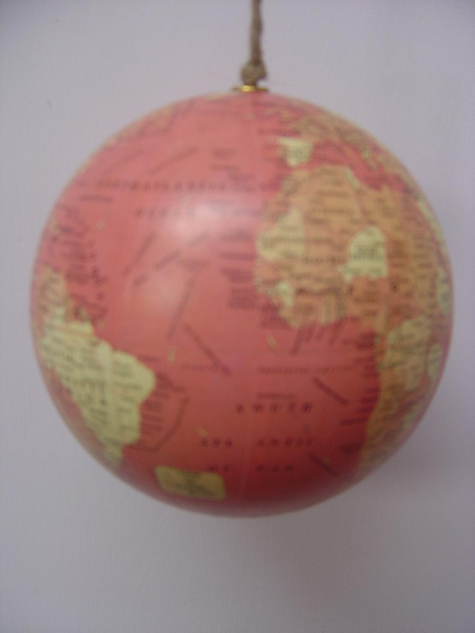 Golden Antique World Globe