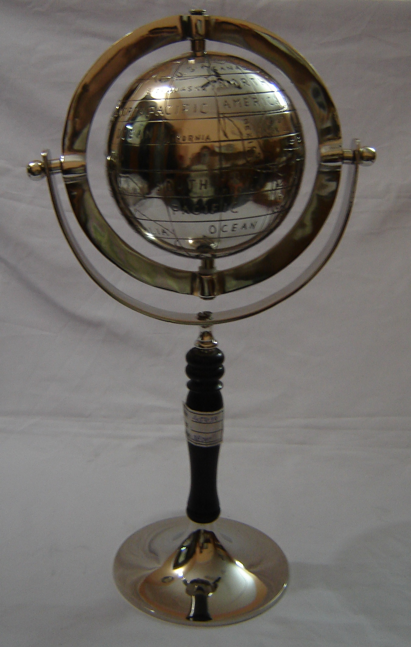 Golden Antique World Globe